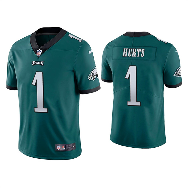Youth Philadelphia Eagles #1 Jalen Hurts Green Vapor Untouchable Limited Stitched Football Jersey